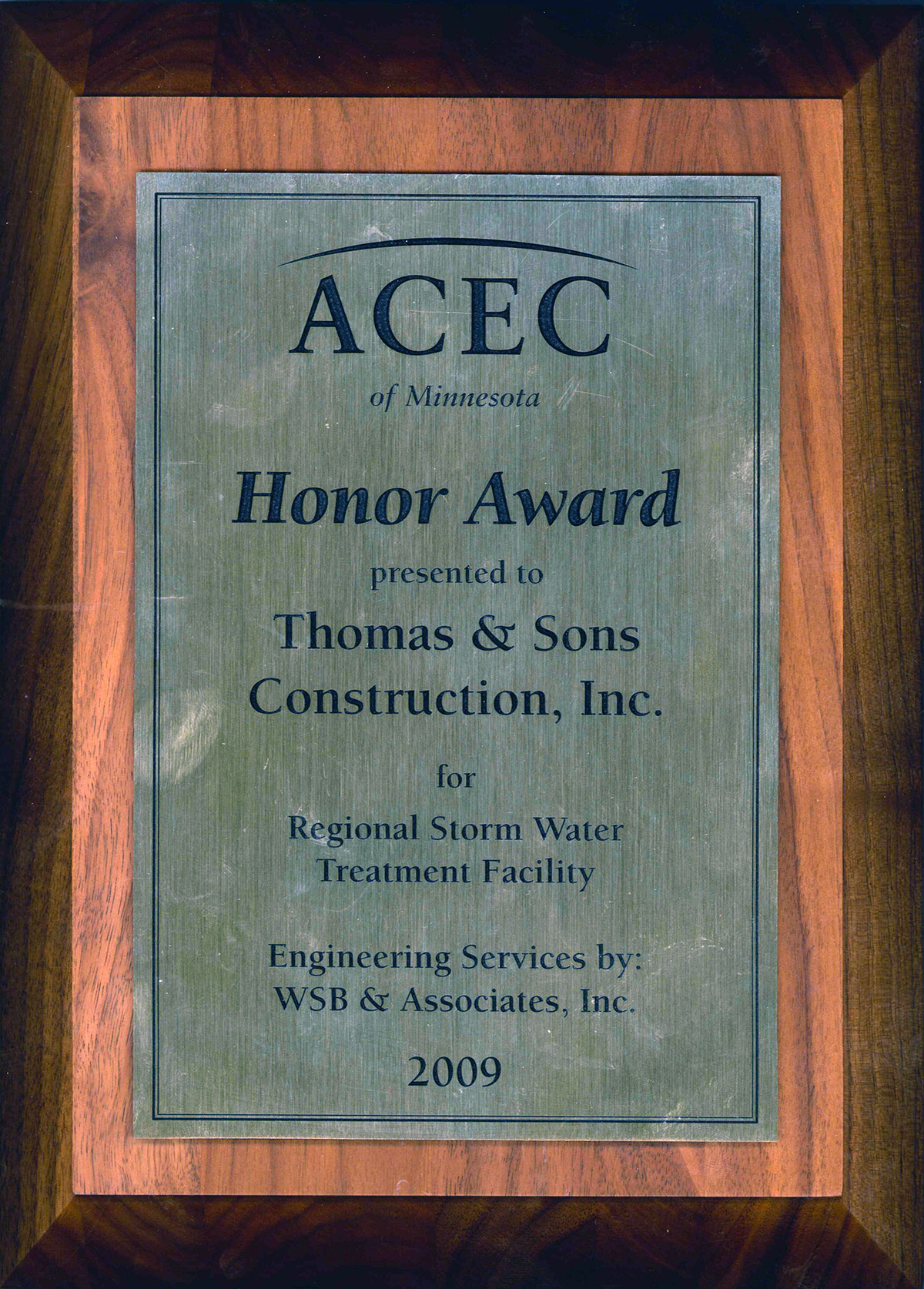 storm water separator award